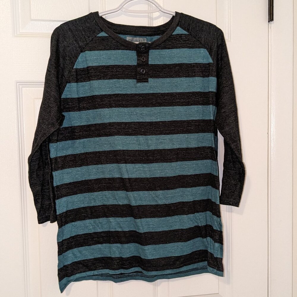 Fusai Henley style striped shirt size XL
